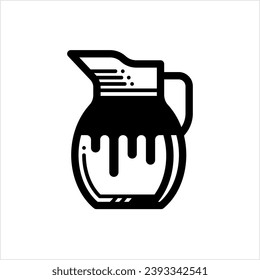 Milk-Jug-Symbol, Milchbehälter zur Lagerung, Verschiffung, Abgabe von Milk-Vektorgrafik
