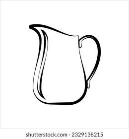 Milk Jug Icon, Milk Container Vector Art Illustration