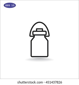 Milk jug icon Flat.