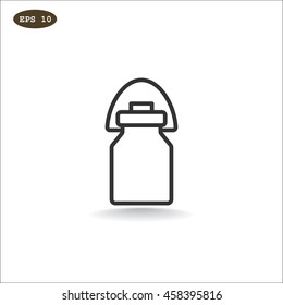 Milk jug icon Flat.