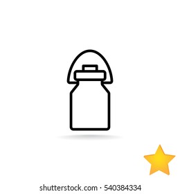 Milk jug icon Flat.