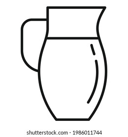 Milk jug icon. Outline Milk jug vector icon for web design isolated on white background