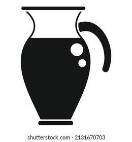 Milchkrug Symbol einfache Vektorgrafik. Glasmilch. Calciumliter