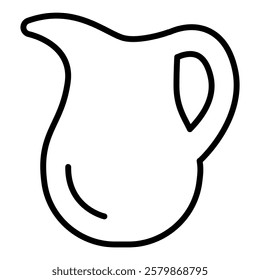 Milk jug icon in thin line style