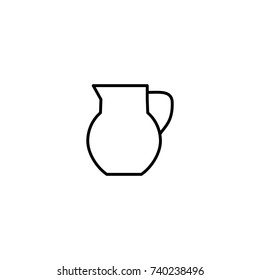 milk jug line black icon