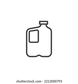 Milk jug line icon. linear style sign for mobile concept and web design. Milk canister outline vector icon. Symbol, logo illustration. Vector graphics