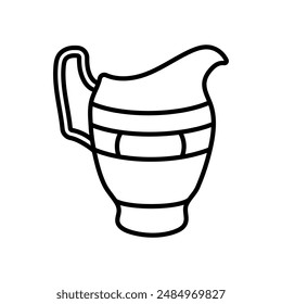 Milk Jug Outline Icon, Vector illustration