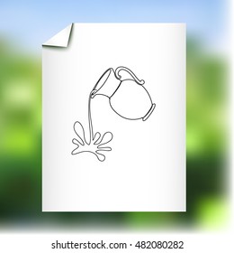 Milk jug or pitcher logo