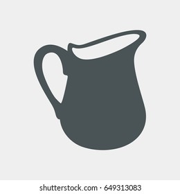 Milk jug pitcher quality vector illustration cut