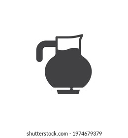 Milk jug vector icon. filled flat sign for mobile concept and web design. Pitcher with milk glyph icon. Symbol, logo illustration. Vector graphics