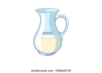 Milk Jug vector illustration isolated on white background