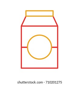 milk or juice box carton with drinking