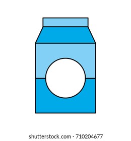 milk or juice box carton with drinking