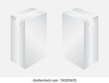 milk or juice boxes for branding vector illustration