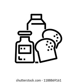 milk and juice with bread, drink and beverage 