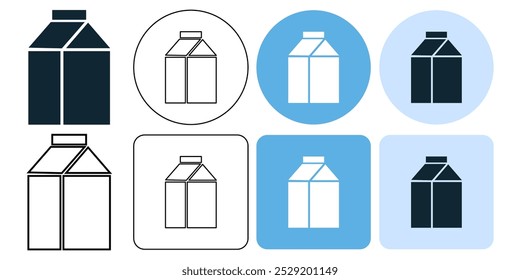 milk or juice carton cardboard box vector pictogram sign icon symbol ui and ux design, glyphs and stroke line