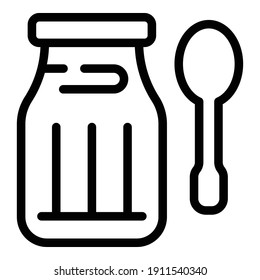 Milk juice cream icon. Outline milk juice cream vector icon for web design isolated on white background