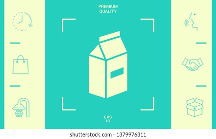 Milk or juice pack icon