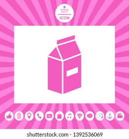 Milk or juice pack icon