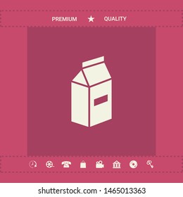 Milk or juice pack icon for your design