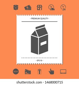 Milk or juice pack icon for your design
