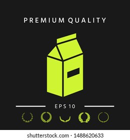Milk or juice pack icon for your design
