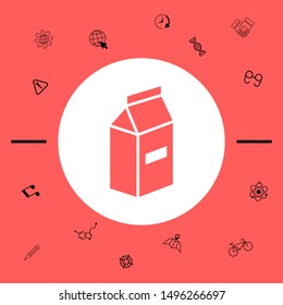 Milk or juice pack icon for your design