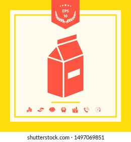 Milk or juice pack icon for your design