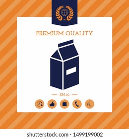 Milk or juice pack icon for your design