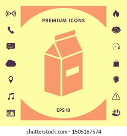 Milk or juice pack icon for your design