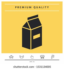 Milk or juice pack icon for your design