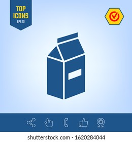 Milk or juice pack icon for your design