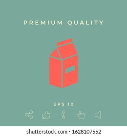 Milk or juice pack icon for your design