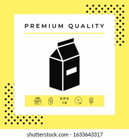 Milk or juice pack icon for your design