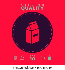 Milk or juice pack icon for your design