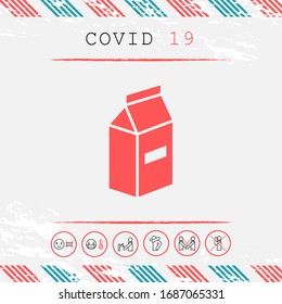 Milk or juice pack icon for your design