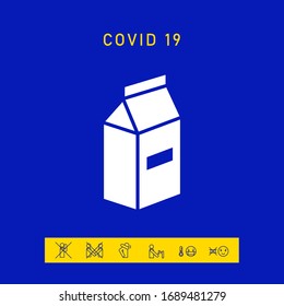 Icono de la mochila de leche o jugo para su diseño