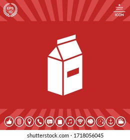 Milk or juice pack icon for your design