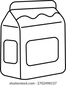 Milk or Juice Packaging Vector Illustration. Perfect for packaging design concepts, eco-friendly product icons, food industry graphics, or educational materials.