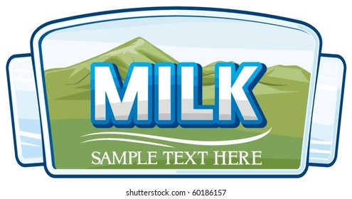 milk label design