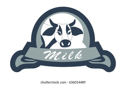 milk label vector illustration