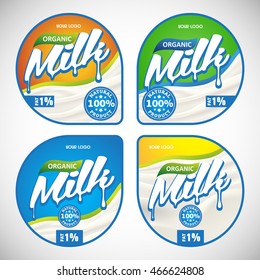 Milk labels set ready for your design.