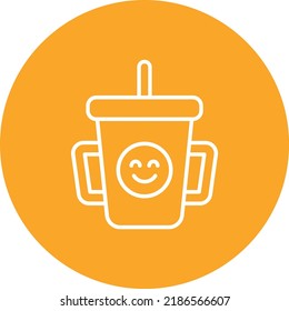 Imagen vectorial de icono de círculo de línea de leche. También se puede usar para aplicaciones web, aplicaciones móviles y medios impresos.