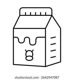 Milk Line Editable Stroke Icon. Fast-food And Drinks Themes Vector Illustration
