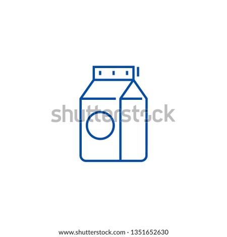 Milk line icon concept. Milk flat  vector symbol, sign, outline illustration.