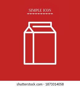 icono de línea de leche, ilustración del vector de contorno.