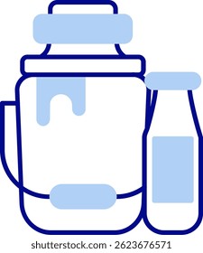 Línea de leche Vector Icon Design