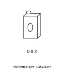 Milk linear icon. Milk concept stroke symbol design. Thin graphic elements vector illustration, outline pattern on a white background, eps 10.