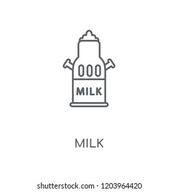 Milk linear icon. Milk concept stroke symbol design. Thin graphic elements vector illustration, outline pattern on a white background, eps 10.