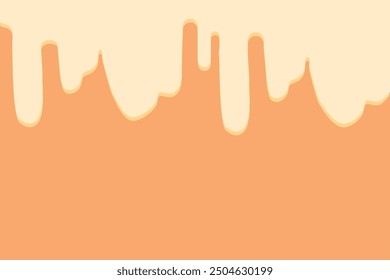 Textura líquida de leche. Vector goteando crema de yogur de fondo sin fisuras. Salsa de mayonesa cremosa blanca que fluye aislada